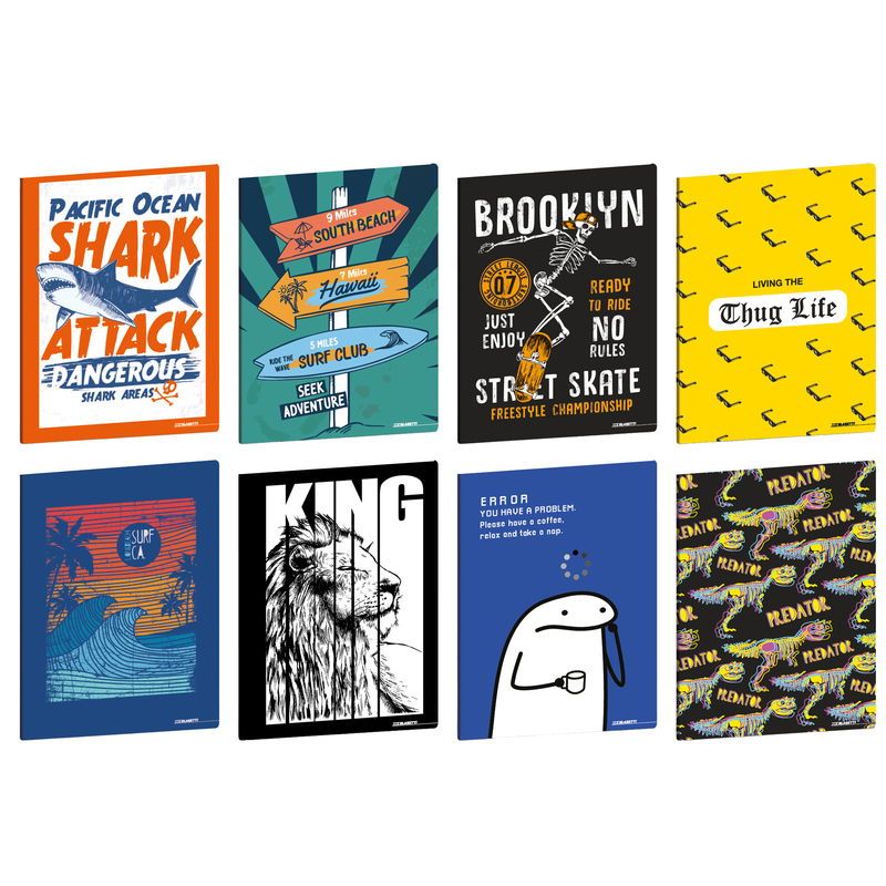 Maxiquaderno A4 20fg+1 80gr 5mm c/margine Teen Boy Blasetti