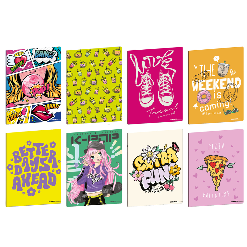 Maxiquaderno A4 20fg+1 80gr 4mm Teen Girl Blasetti