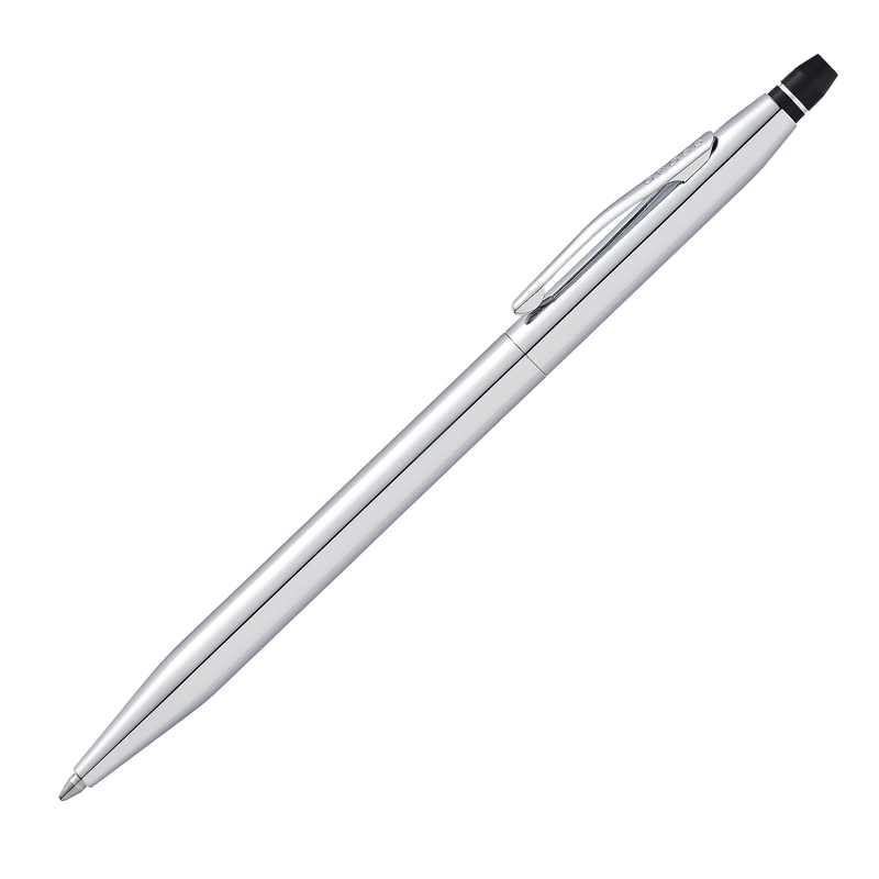 Penna sfera Click punta M fusto cromo Cross