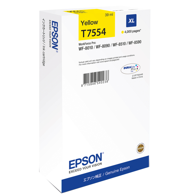 TANICA INCHIOSTRO A PIGMENTI GIALLO EPSON DURABRITE ULTRA,XL WF-8xxx