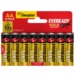 BLISTER 8 PILE STILO ALKALINE AA 1,5V ENERGIZER