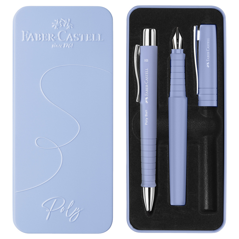 Set stilo B Poly Pen + sfera 0,7mm Poly Ball fusto pale iris Faber Castell