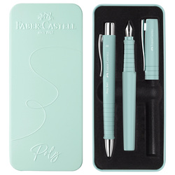 Set stilo B Poly Pen + sfera 0,7mm Poly Ball fusto caribic blue Faber Castell