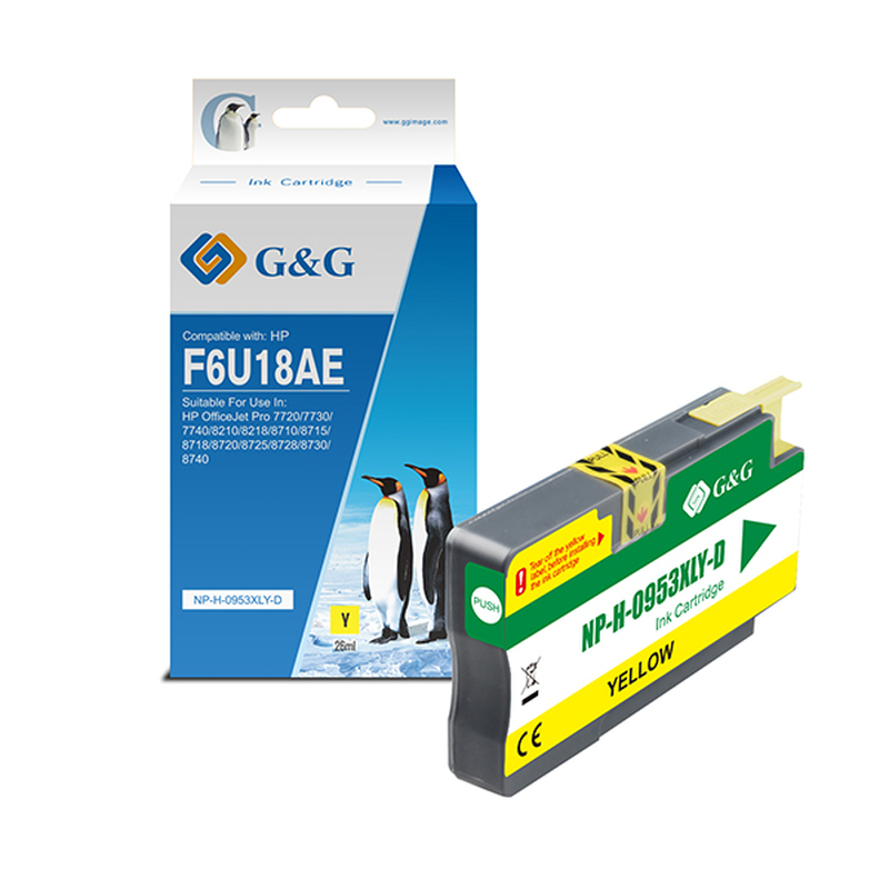Cartuccia ink compatibile GG Giallo per HP Officejet 8702 AIO-Pro 8210/8211/82