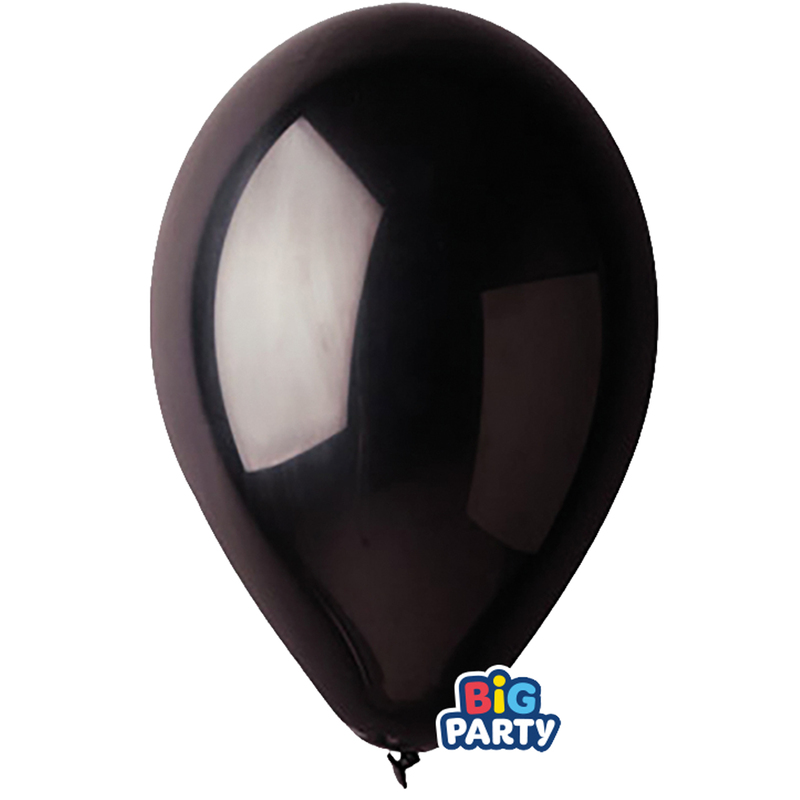 Busta 10 palloncini in lattice D30cm Nero Big Party