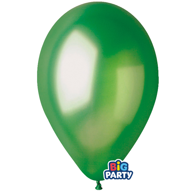 Busta 10 palloncini in lattice D30cm Verde Big Party