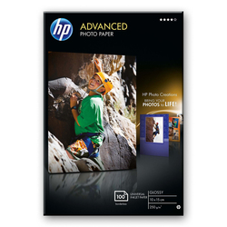 RISMA 25 FG CARTA HP ADVANCED GLOSSY PHOTO PAPER 250 G/M2-10 X 15 CM BORDERLESS