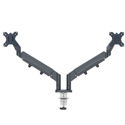 Braccio salvaspazio per monitor doppio grigio scuro Leitz