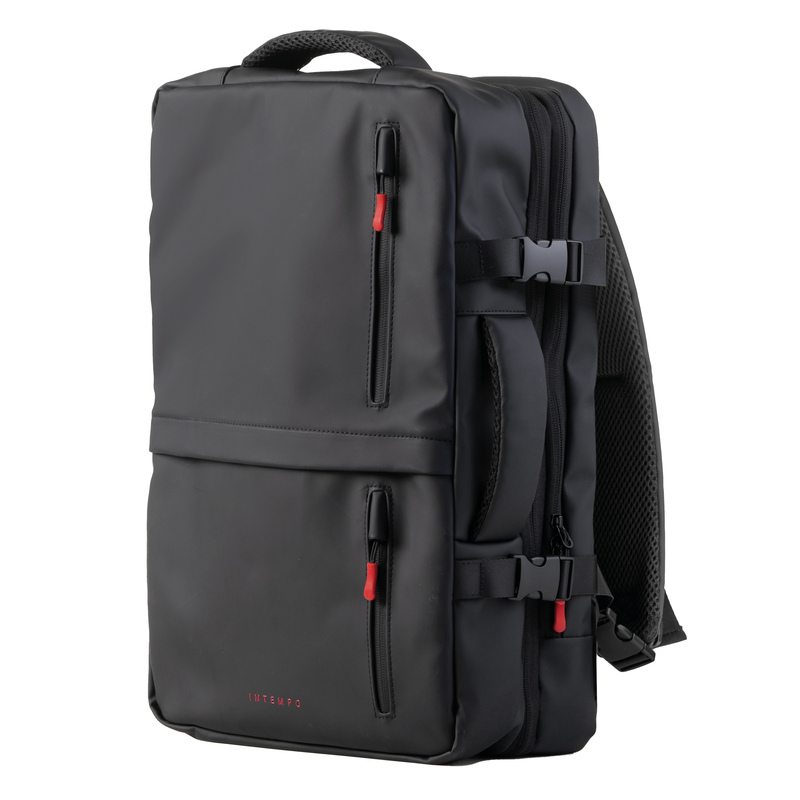 Zaino Travel Backpack Drop2Go gomma antipioggia dim. 30x15x45cm nero InTempo