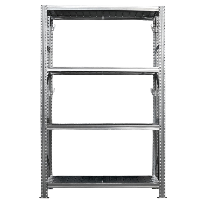 Scaffale industriale 4 ripiani in acciaio 120x50m H200cm Tecnotelai