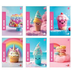Maxiquaderno alta fogliazione A4 48fg+2 100gr 1 rigo Be More Sweet BM