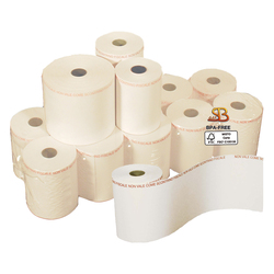 Blister 10 rotoli carta termica 55gr BPA free 62,5mm x 30mt D 50mm per Bilance