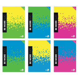 Maxiquaderno alta fogliazione A4 48fg+2 100gr 1 rigo Be More Fluo BM