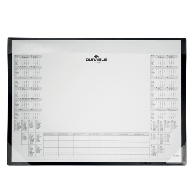 Sottomano in PP con 25fg c/calendario biennale 60x43cm Durable