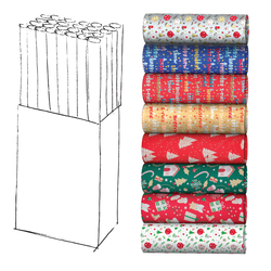 Rotolo ecocarta fantasie natale 70X200cm Rex Sadoch