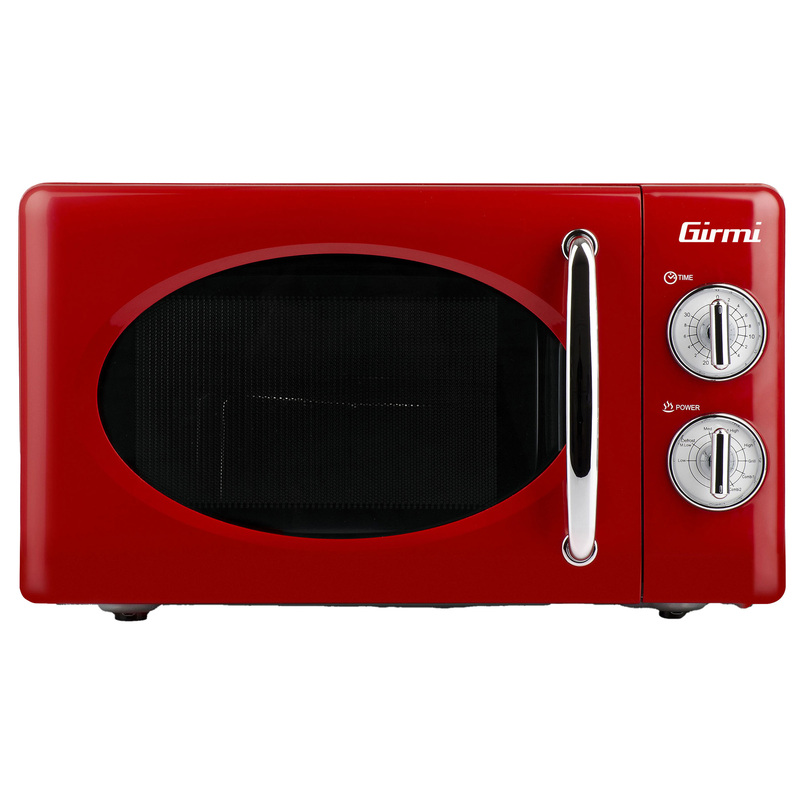 Forno a microonde vintage con cottura combinata 20L rosso Girmi
