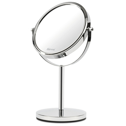 Specchio per trucco c/ingrandimento x3 D specchio 15,5 x H32cm grigio Girmi