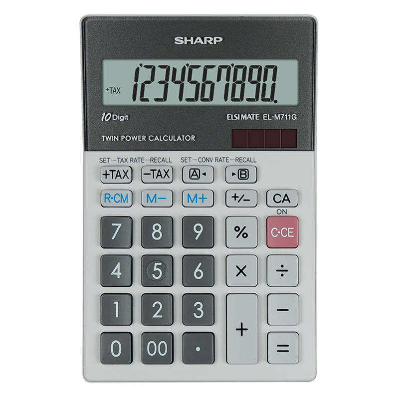 CALCOLATRICE DA TAVOLO EL M711GGY SHARP 10CIFRE