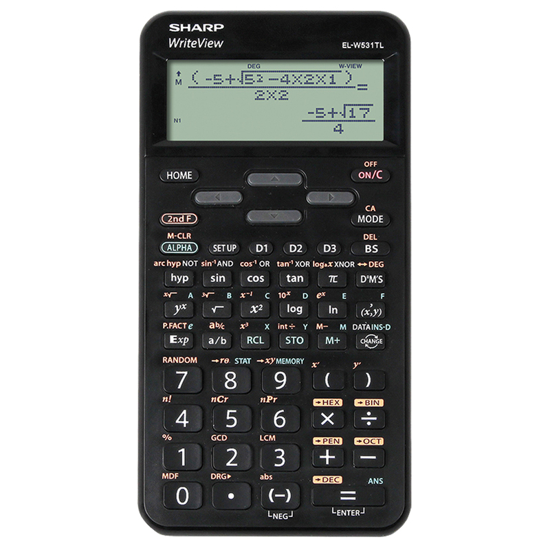 Sharp Calcolatrice Scientifica EL-W531TL-Nero