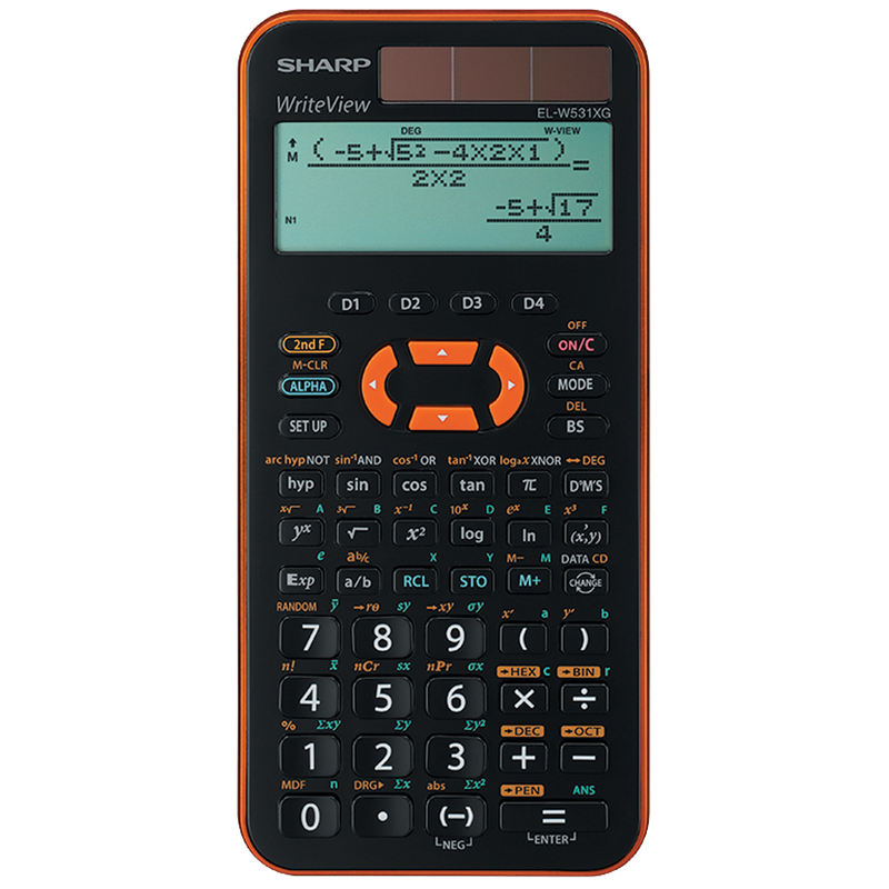 Sharp Calcolatrice Scientifica EL-W531XG-Arancione