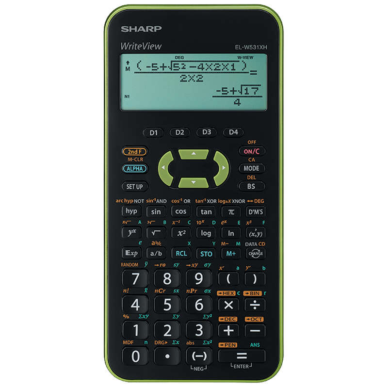 Sharp Calcolatrice Scientifica EL-W531XH-Verde