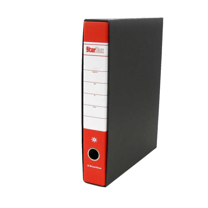 Registratore STARBOX f.to protocollo dorso 5cm rosso STARLINE