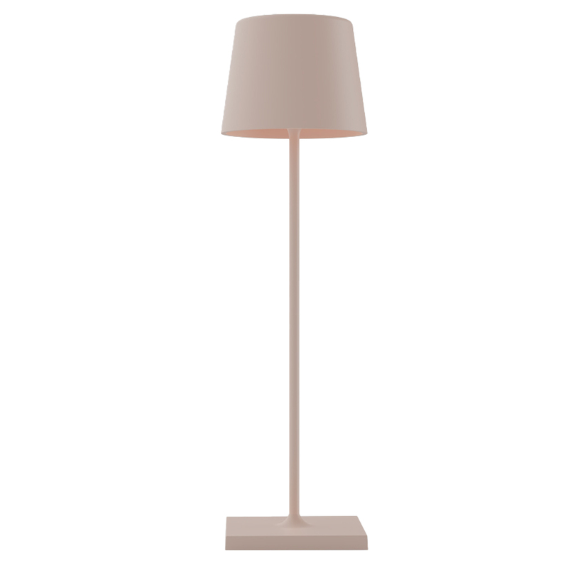 Lampada da tavolo 851 ricaricabile 8xH30cm metallo tortora Palmina