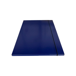 Cartella c/elastico tondo blu dorso 1cm Starline