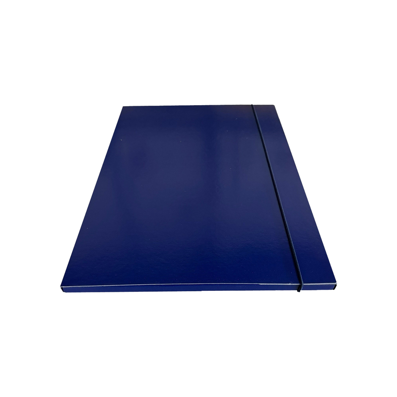 Cartella c/elastico tondo blu dorso 1cm Starline