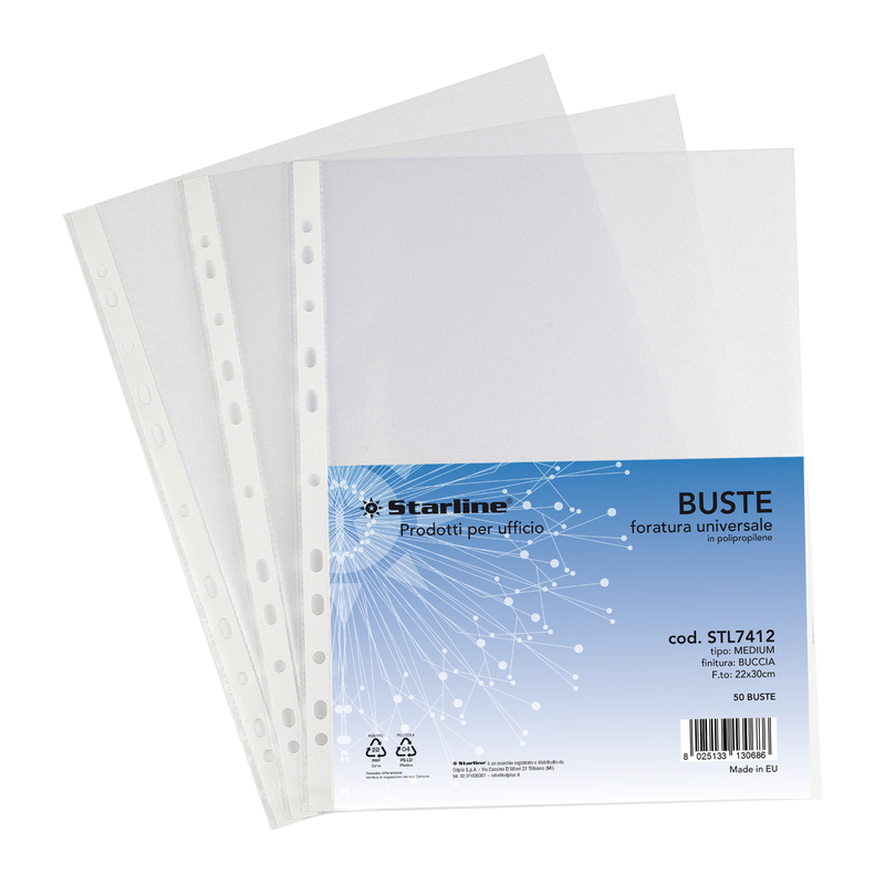 50 BUSTE FORATE 22X30 BUCCIA Medium Starline