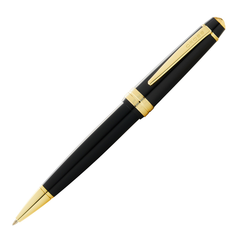 Penna sfera Bailey Light punta F fusto nero/oro Cross