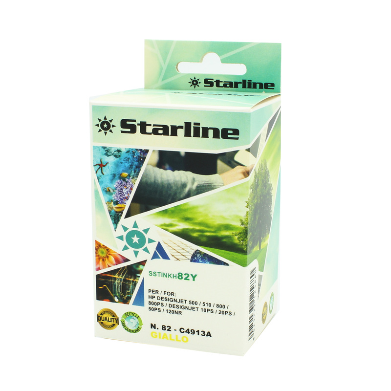 Starline Cartuccia ink per Hp N.82 Giallo 69ML