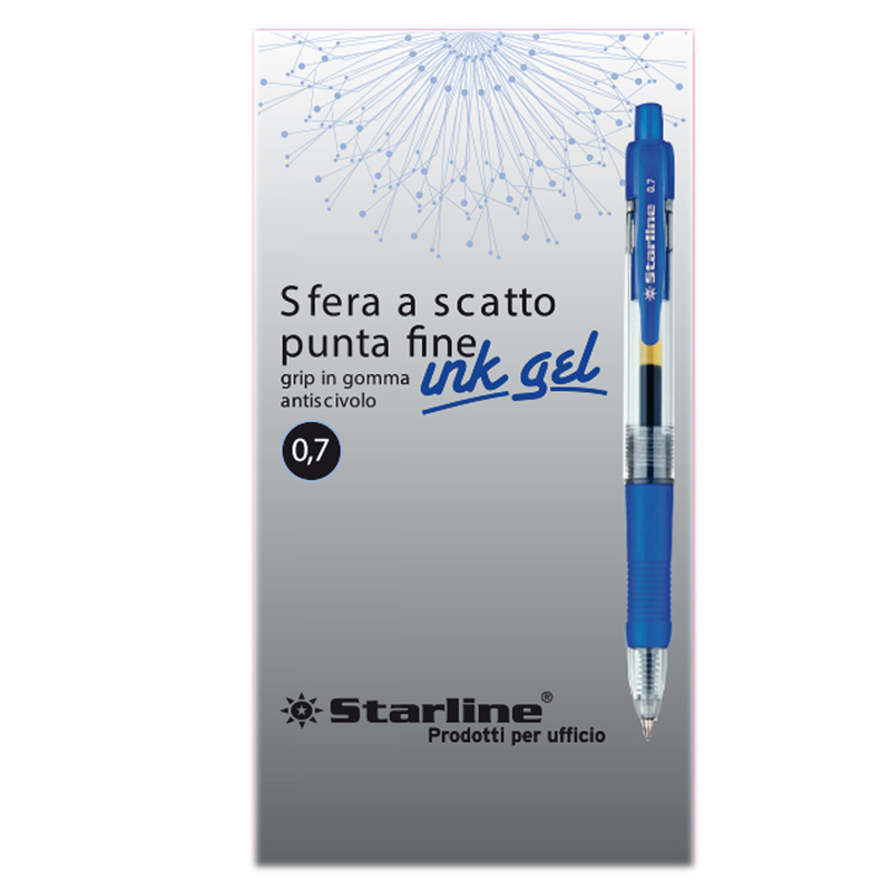PENNA SFERA SCATTO INK GEL BLU 0.7MM Fine STARLINE