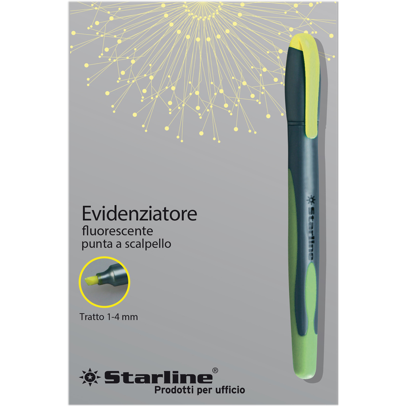 EVIDENZIATORE STARLINE GIALLO P.SCALPELLO 1-4MM