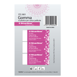 BLISTER 3 GOMME BIANCHE PER MATITA STARLINE