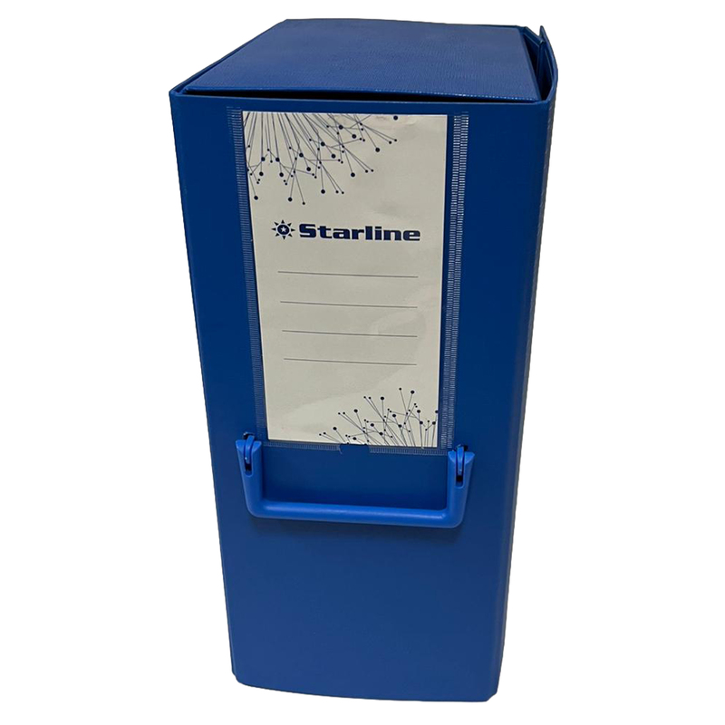 Scatola archivio c/maniglia blu dorso 20cm Starline