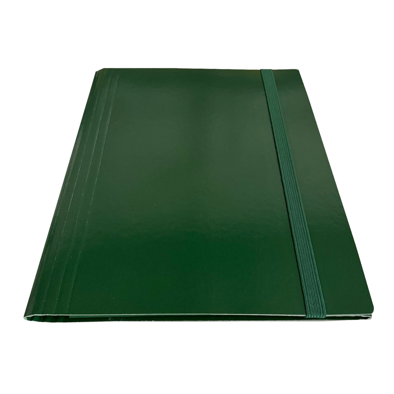 Cartella c/elastico piatto verde dorso variabile Starline