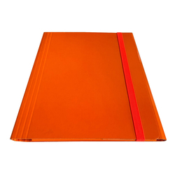 Cartella c/elastico piatto arancio dorso variabile Starline