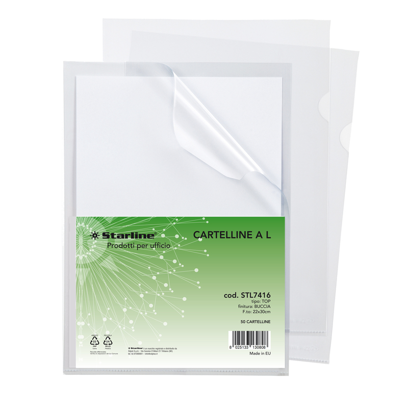 50 Cartelline a L 22x30cm Buccia Top Starline
