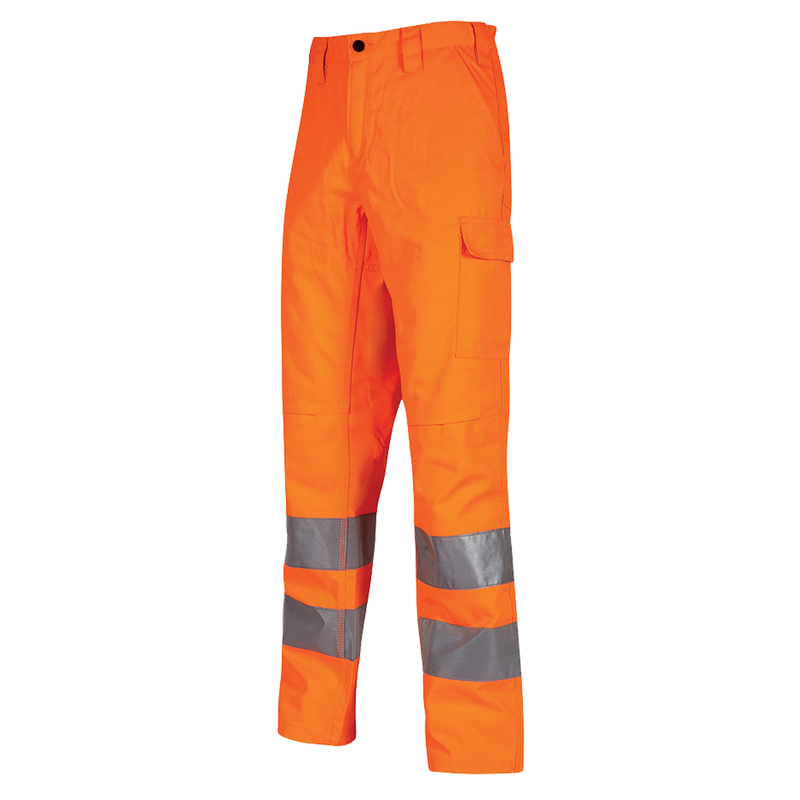 Pantaloni alta visibilitA' Vega tg M arancio fluo U-Power