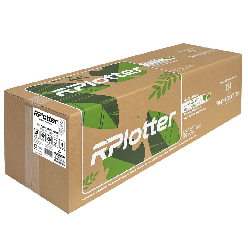 Carta plotter inkjet e laser bianco 625mm x 50mt 90gr in carta Navigator Company