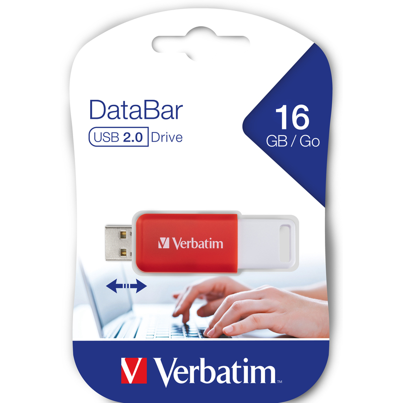 Verbatim V DataBar USB 2.0 Drive Rosso 16GB