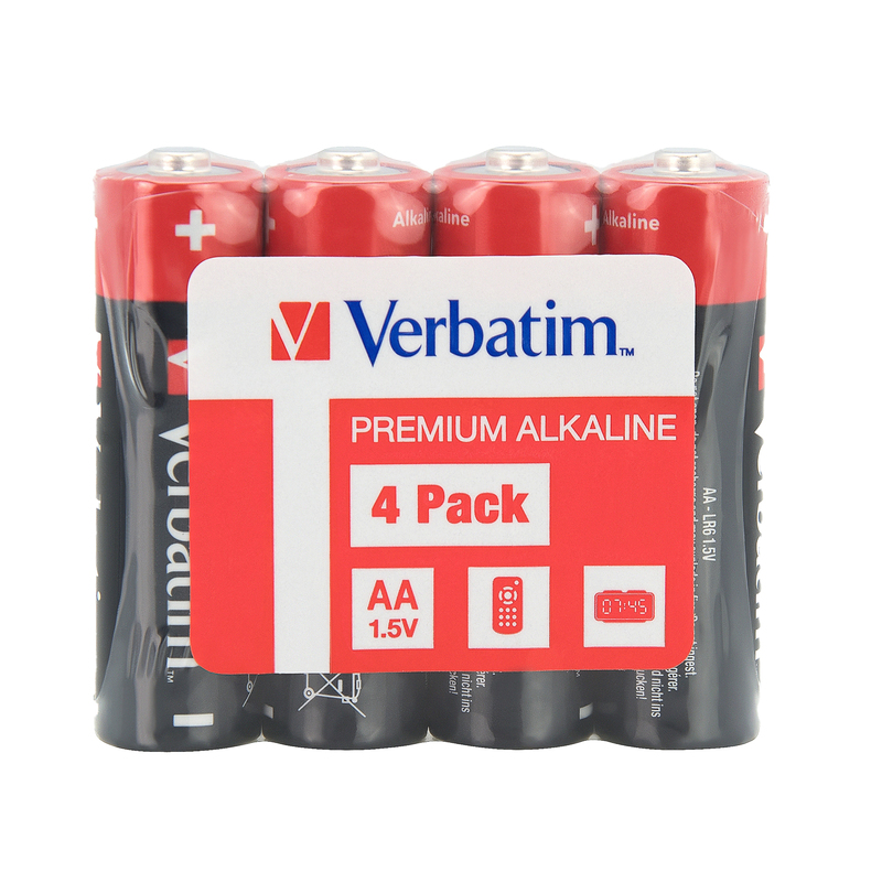 Verbatim 4 PILE AA ALKALINE STILO