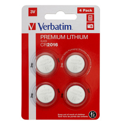 BLISTER 4 MICROPILE A PASTIGLIA CR2016 LITIO 3V VERBATIM