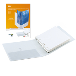 Raccoglitore FLY 50 A4 4D 22x30cm personalizzabile bianco SEI ROTA