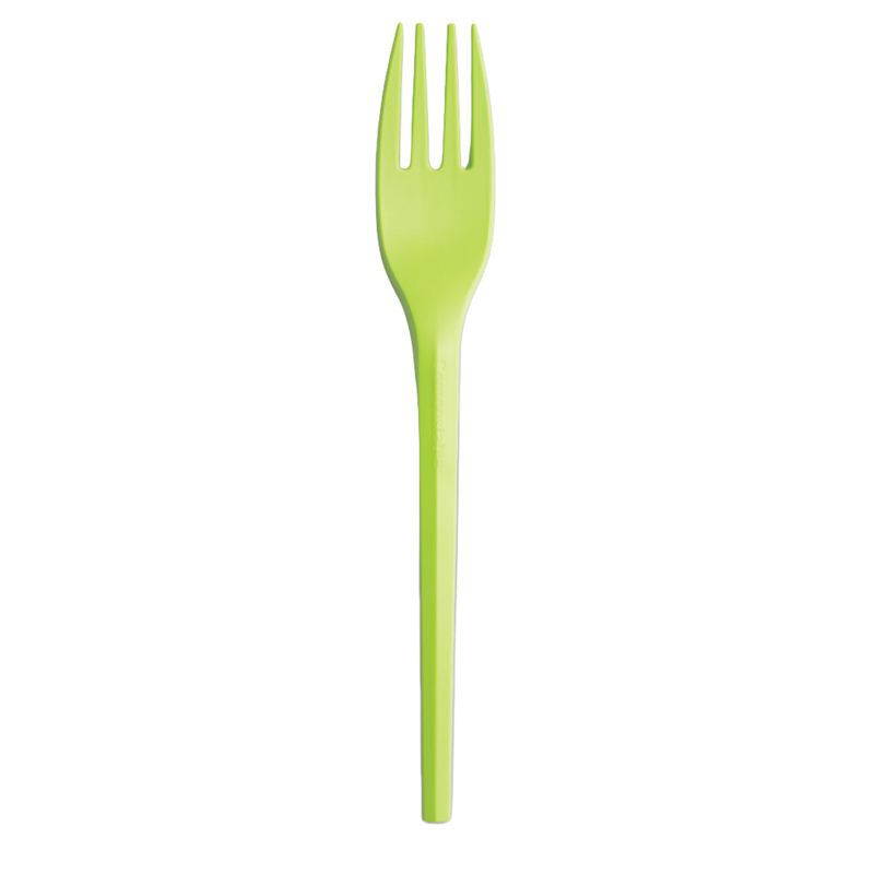 20 forchette monouso Ecocolor in CPLA 16cm verde mela Big Party
