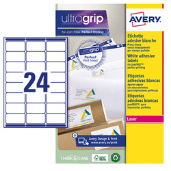 Etichetta adesiva L7159 bianca 15fg A4 63,5x33,9mm (24et/fg) Avery
