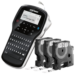 Bundle Dymo Etichettatrice LM 280 + 3 nastri D1 Nero/Bianco 12mm