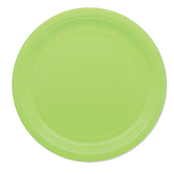 25 piatti piani D24cm Ecocolor biodegradabile verde mela Big Party