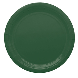 25 piatti piani D24cm Ecocolor biodegradabile verde bosco Big Party